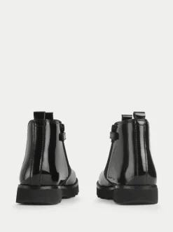 Start Rite Bottes Start-Rite Carnaby noires vernies épaisses Chelsea style fille