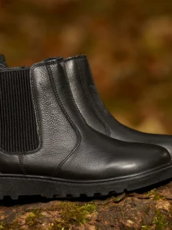 Toezone Bottes Dakota Boys en cuir et cheville zippée noires Online