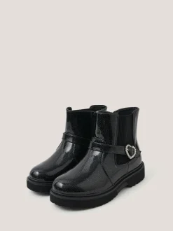 Monsoon Bottes vernies Cœur Buckle à paillettes Best