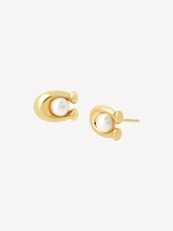 Coach Boucles d’oreilles Tone Pearl Signature Best
