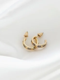 Fat Face Boucles d’oreilles FatFace créoles en émail Best