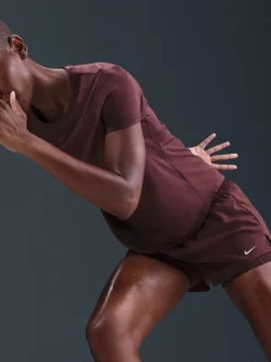 Nike Bourgogne Crush - Dri-FIT One Mid Rise 3 Inch 2-en-1 Shorts Sale