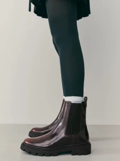 Next Bourgogne Rouge Brevet - Bottines Forever Comfort® à semelle crantée Chelsea Discount