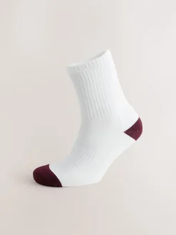 Next Bout de talon blanc riche - Lot de 4 chaussettes de sport Best