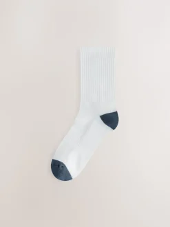 Next Bout de talon blanc riche - Lot de 4 chaussettes de sport Best