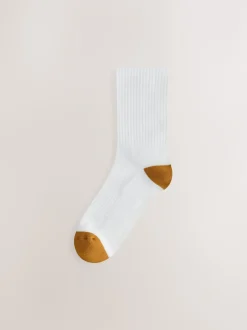 Next Bout de talon blanc riche - Lot de 4 chaussettes de sport Best