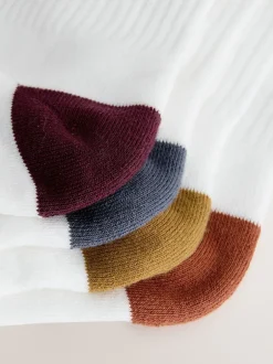 Next Bout de talon blanc riche - Lot de 4 chaussettes de sport Best