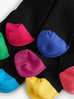 Next - Lot de 7 - Chaussettes riches en coton pour homme Bout de talon noir Online