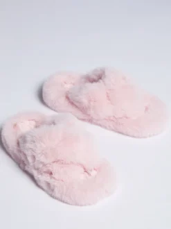 Boux Avenue - Chaussons à semelle crantée et à bandes croisées Online