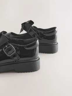 Next Brevet noir - Chaussures d’école Mary Jane épaisses à nœud