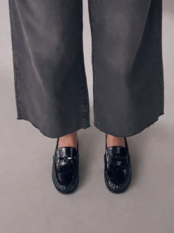 Next Brevet noir - Mocassins Forever Comfort® à bout froncé avec nœud Outlet