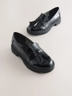 Next Brevet noir - Mocassins épais à pampilles pour l’école Hot