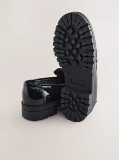 Next Brevet noir - Mocassins épais à pampilles pour l’école Hot