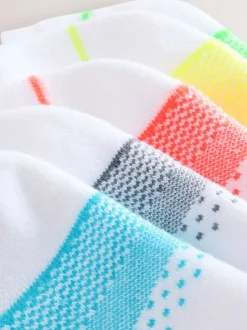 Next Bright Jaune/Vert/Bleu - Lot de 5 paires de chaussettes de sport à semelle rembourrée Sale