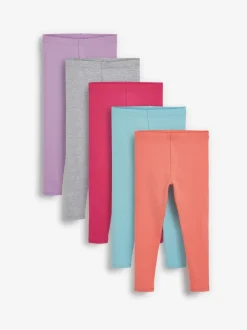 Next - Lot de 5 leggings (3-16ans) brillant Discount