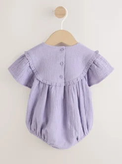 Next Brodé violet - Barboteuse Bloomer pour bébé (0mths-2yrs) Clearance