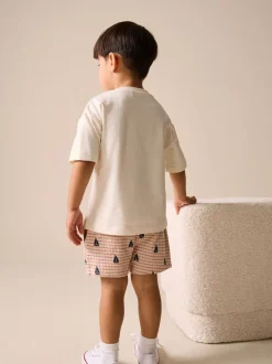 Next Broderie bateau blanche - Ensemble T-shirt et short Manches courtes (3mths-7yrs) Discount