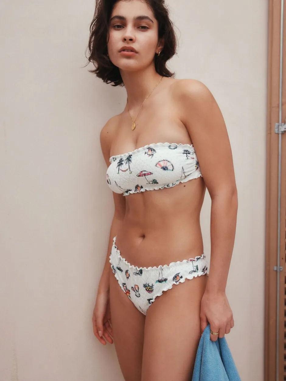 Next Broderie blanche conversationnelle - Haut de bikini Bandeau Hot