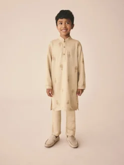 Next Broderie feuille neutre - Eid Kurta (3mths-16yrs) Sale