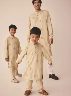 Next Broderie feuille neutre - Eid Kurta (3mths-16yrs) Sale