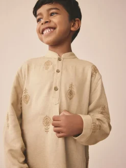 Next Broderie feuille neutre - Eid Kurta (3mths-16yrs) Sale