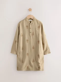 Next Broderie feuille neutre - Eid Kurta (3mths-16yrs) Sale