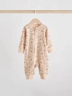 Next Brown/Marine - Lot de 3 dors-bien bébé en coton sans pieds à fermeture éclair bidirectionnelle (0mois-3ans)