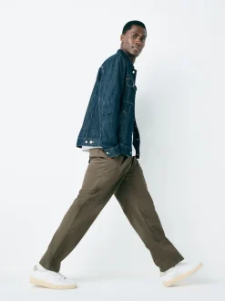 Next - Coupe ample - Pantalon chino stretch Brun clair Sale
