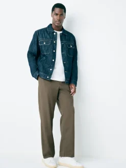 Next - Coupe ample - Pantalon chino stretch Brun clair Sale