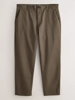 Next - Coupe fuselée régulière - Pantalon chino stretch Brun clair Clearance