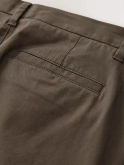 Next - Coupe fuselée régulière - Pantalon chino stretch Brun clair Clearance