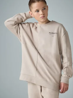 smALLSAINTS Brun clair - Ensemble sweat-shirt et joggings Underground oversize à empiècement texturé Clearance