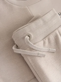 smALLSAINTS Brun clair - Ensemble sweat-shirt et joggings Underground oversize à empiècement texturé Clearance