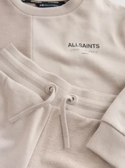 smALLSAINTS Brun clair - Ensemble sweat-shirt et joggings Underground oversize à empiècement texturé Clearance