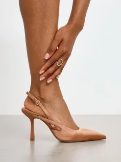 Linzi - Rhea À attacher à l’arrière talons courts Brun clair Discount