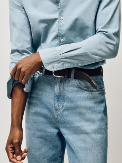 Reiss Brun foncé - Ceinture tissée Elmont Basket New