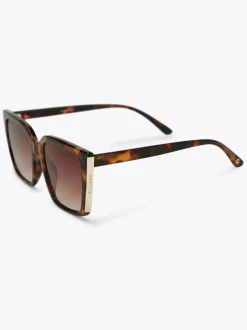 Carvela Brun foncé - Lunettes de soleil à monture carrée Discount