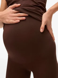 Mamalicious Brun foncé - Leggings de maternité sans coutures Clearance