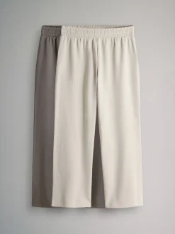 The Set Brun/Crème - Joggings amples 2 Lot Sale