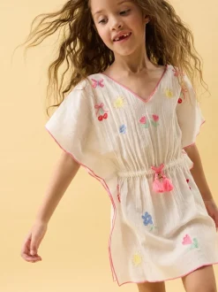 Angels By Accessorize Caftan fille brodé à la cerise