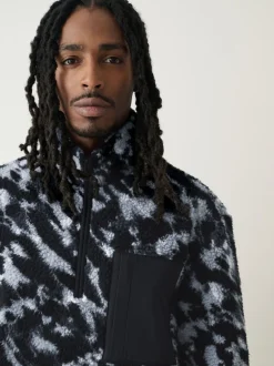 Next Camouflage - Col zippé - Polaire imprimée Clearance