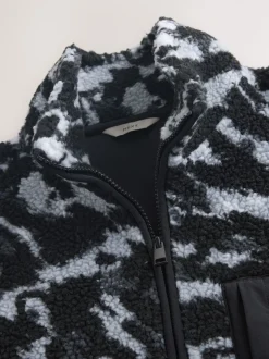 Next Camouflage - Col zippé - Polaire imprimée Clearance