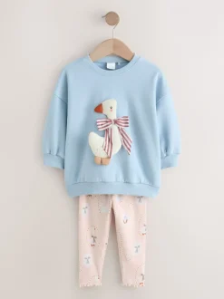 Next Canard bleu à nœud - Sweatshirt & Leggings (3mths-7yrs) Online