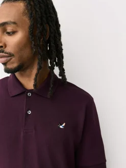 Next Canard rouge bordeaux - Polo Manches courtes Pique Clearance