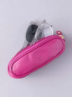 Lakeland Leather - Étui Lakeland en cuir à deux verres canneberge