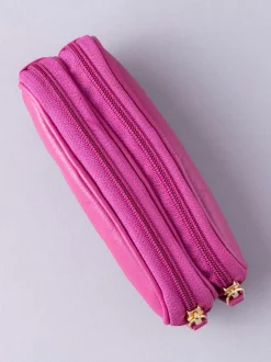 Lakeland Leather - Étui Lakeland en cuir à deux verres canneberge