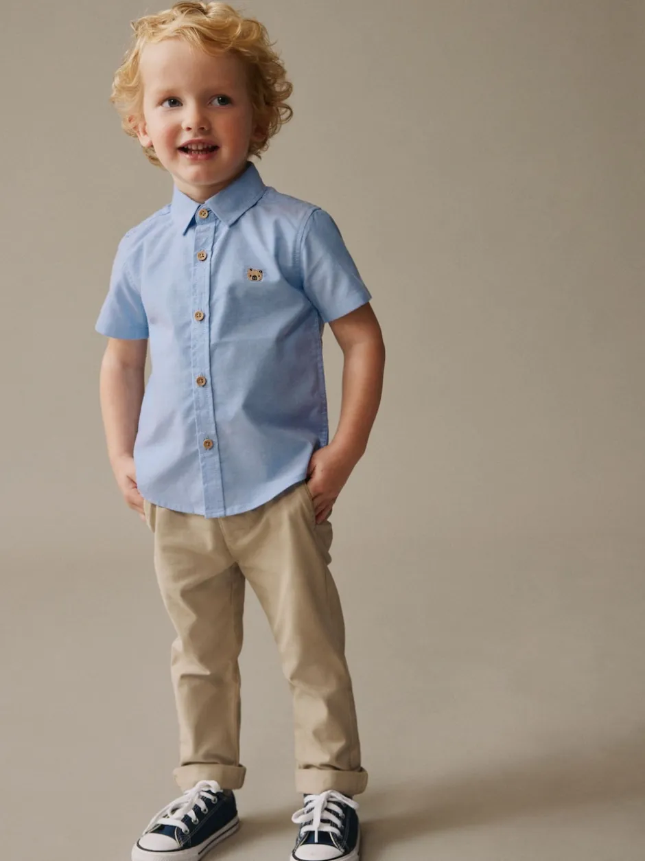 Next Caractère bleu - Chemise Oxford à manches longues (3mths-7yrs) Clearance
