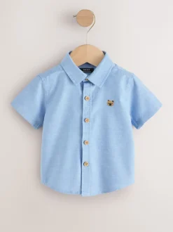 Next Caractère bleu - Chemise Oxford à manches longues (3mths-7yrs) Clearance