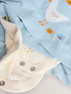 Next - Ensemble body et collants à manches longues en velours côtelé pour bébé (0mois-2ans) Caractère bleu Outlet