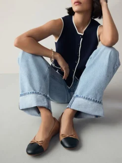 Next - Ballerines à bout rond Caramel Nude Best